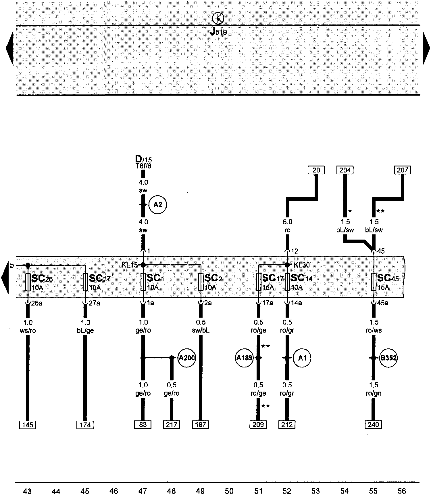 电路图 (2.0L Motronic CEN发动机)